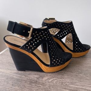 Michael Kors Wedges in Black Suede